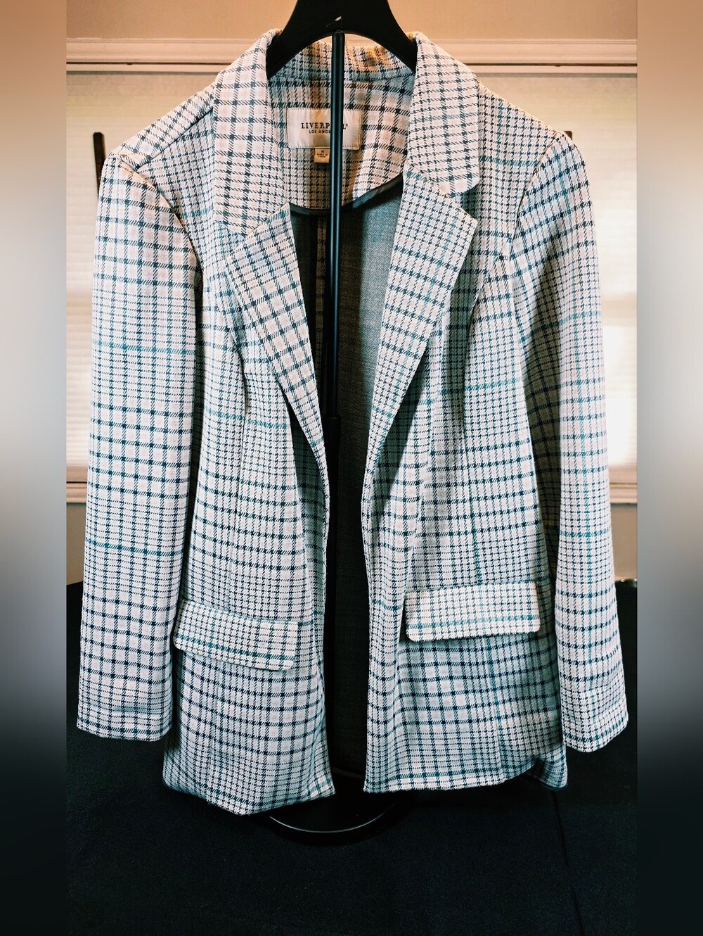 Liverpool White and Black Plaid Blazer